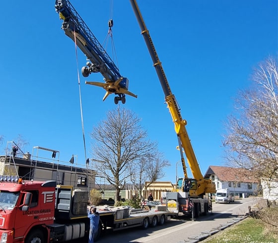 livraison deplacement grue sur chantier location grues belgique